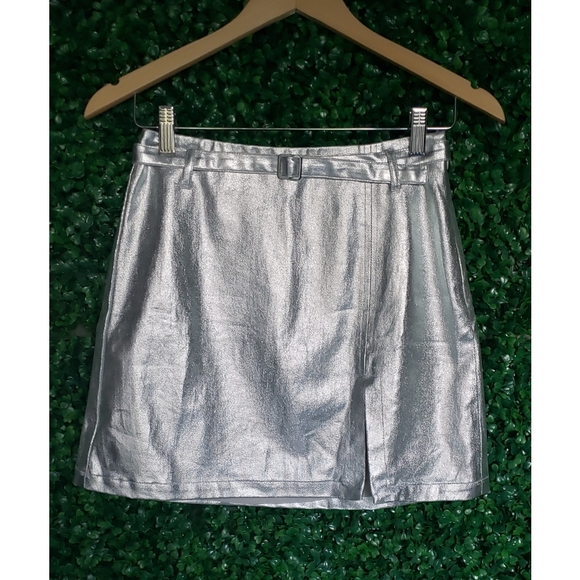 Anthropologie Maeve Metallic Mini Skirt - Picture 6 of 9